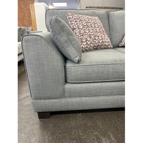 1435 - Grey upholstered two seater sofa