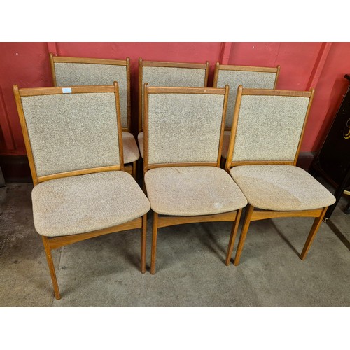 10 - A set of six Danish SOS teak dining chairs