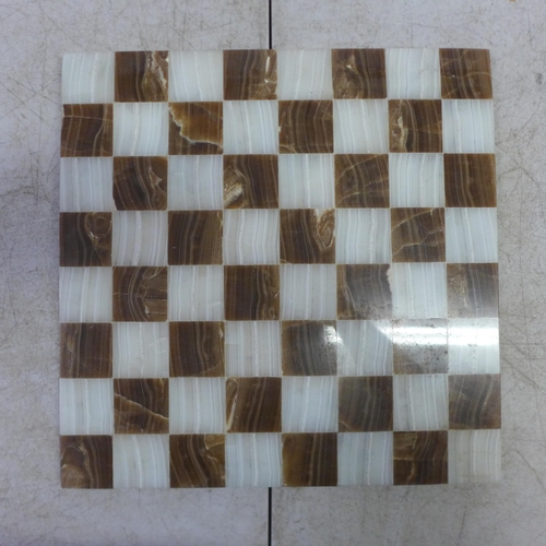 2133 - A handmade marble chess set - complete