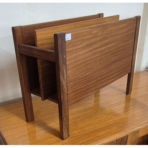 23 - A teak magazine rack