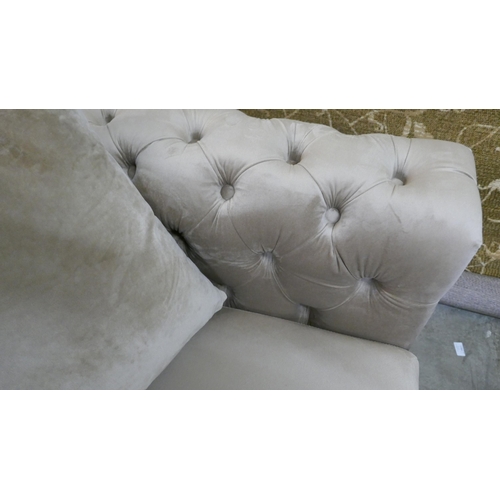 1330 - Matrix brushed gold three and two seater sofas *This lot is subject to VAT