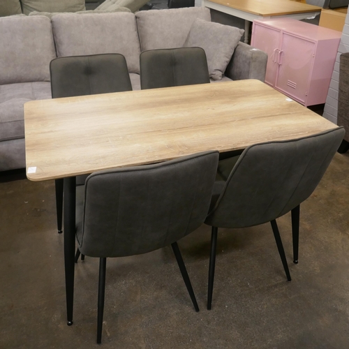 1378 - An Upton 1.2m dining table and four Samson chairs