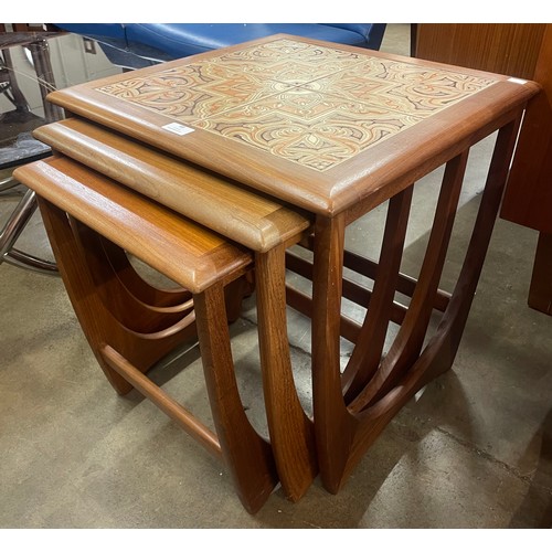 35 - A G-Plan Astro teak and tiled top nest of tables