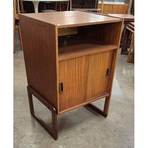 30 - A teak record cabinet