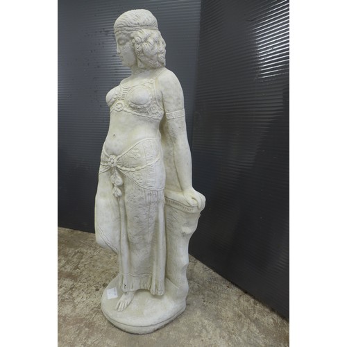 2322 - A stone effect concrete figure of Cleopatra