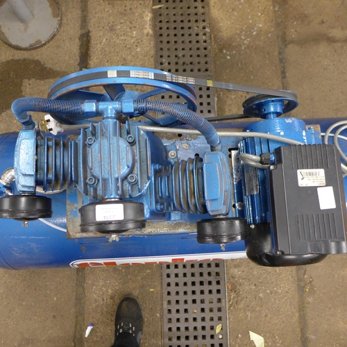 2374 - A Clarke Air industrial XE19/200 200 litre 18CFM displacement air compressor 4HP motor - single phas... 