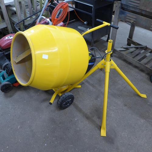 2375 - A Belle Group Minimix 130 concrete mixer and stand with instruction manual - 240v