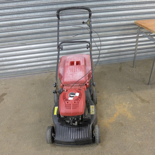 2377 - A Mountfield HP474 ESL 464 petrol driven lawn mower with an RV150 petrol engine and collection box