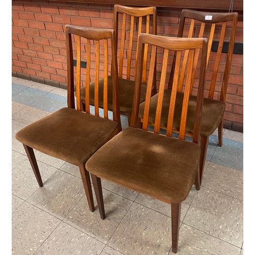 77 - A set of four G-Plan Fresco teak dining chairs