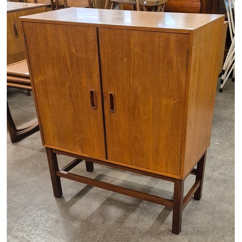 61 - A Danish two door record cabinet