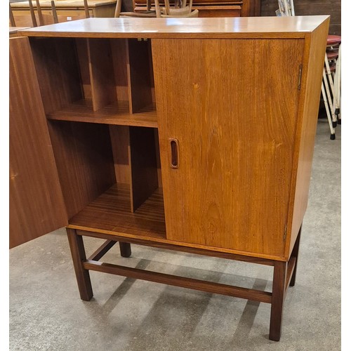 61 - A Danish two door record cabinet