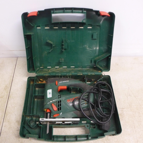 2005 - A Bosch PST700PE electronic jigsaw with pendulum action - in tool case, a Makita 8280D cordless 14.4... 