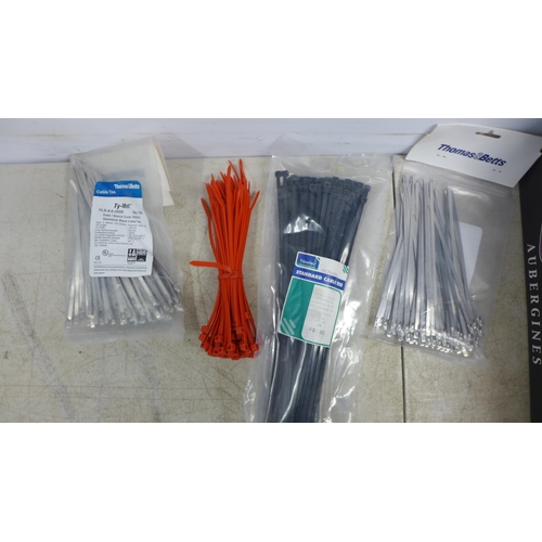 2008 - A large quantity of assorted plastic and stainless steel cable ties