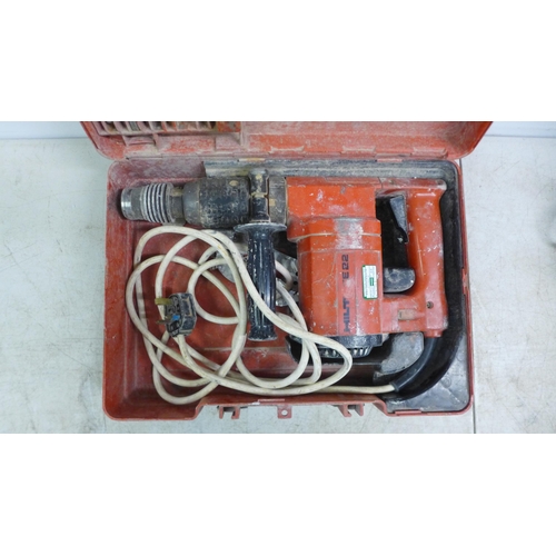 2011 - Two power tools including a B&Q VCS1200 240v circular saw and a Hilti TE22 240v rotary hammer drill