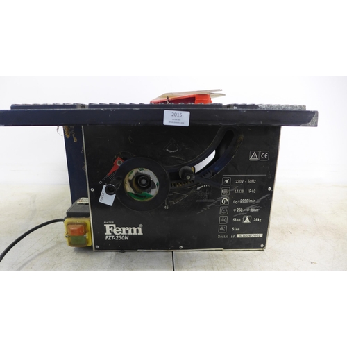 2015 - A Ferm FZT-250N heavy duty 230v table saw