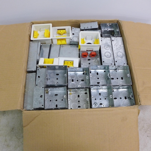 2024 - A box of approx 60 socket back boxes