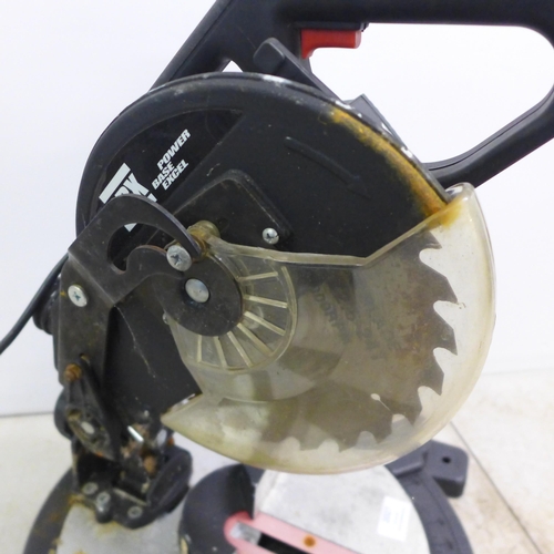 2027 - A Power Base Excel PBXB12MS 230v 1200w compound mitre saw and a Delta 36-040 210mm 230v compound mit... 