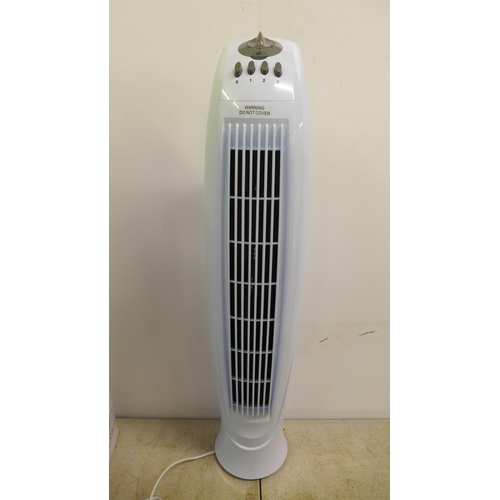 2039 - 2 boxed 86 x 24 x 24cm 60W electric tower fans