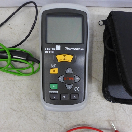 2075 - A Fluke 115 True-RSM Digital multi meter, a Sealey 7 function multi-meter, a Draper Expert digital a... 