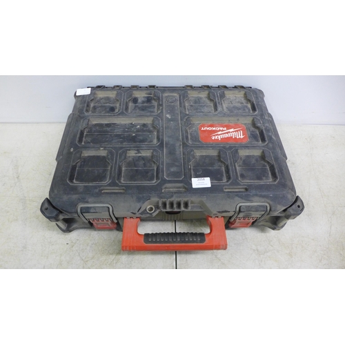 2058 - A Milwaukee Packout tool case, a red metal 6 drawer tool chest and a box of PPE including Biofil par... 