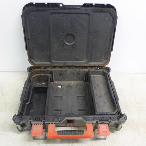 2058 - A Milwaukee Packout tool case, a red metal 6 drawer tool chest and a box of PPE including Biofil par... 