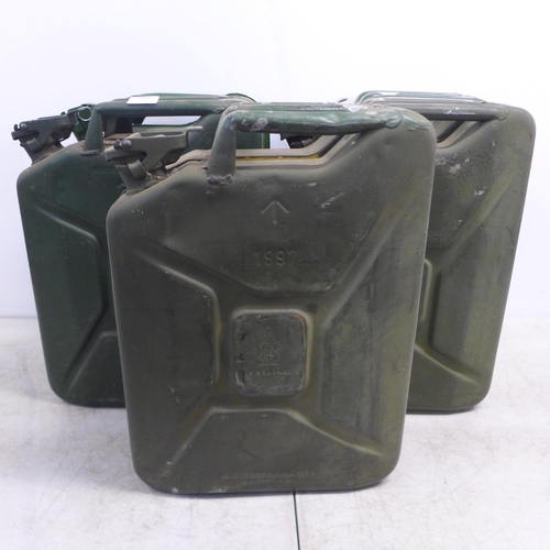 2060 - Seven 20ltr metal jerry cans