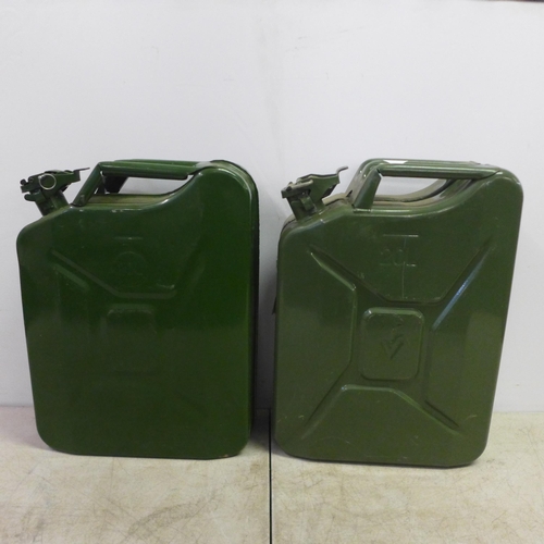 2060 - Seven 20ltr metal jerry cans