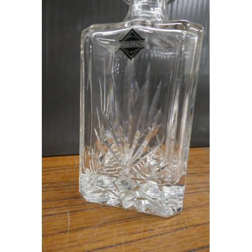 2140 - Port and whisky cut glass decanters including Boyne Valley and Sterling