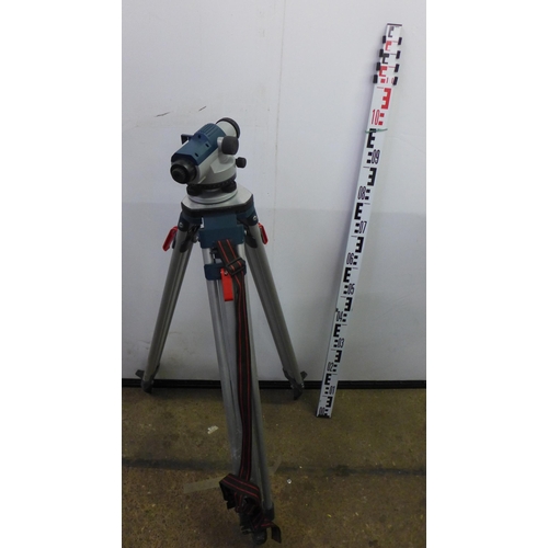 2093 - A Bosch GOL 26 D Professional Optical level with Bosch BT 160 Professional tripod and Bosch GR 500 P... 