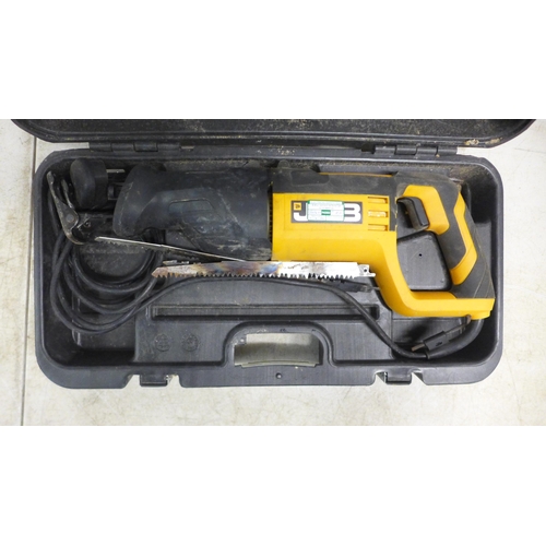 2094 - Two JCB tools including a JCB-BS950 240v 950W belt sander with spare sanding belts and a JCB-R S110 ... 