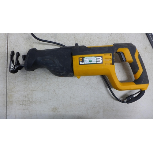 2094 - Two JCB tools including a JCB-BS950 240v 950W belt sander with spare sanding belts and a JCB-R S110 ... 