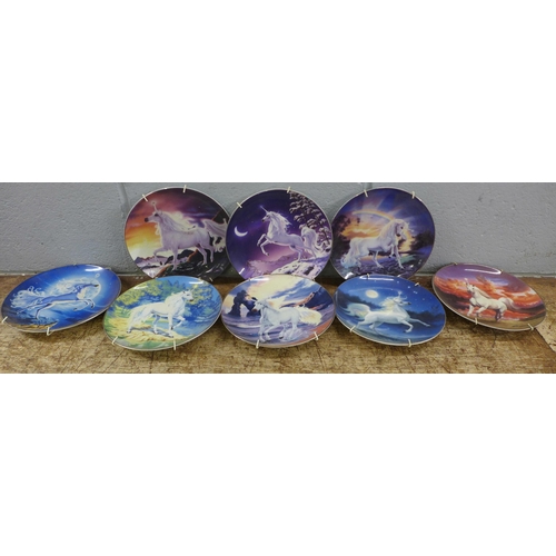 1015 - Eight Unicorn collectors plates