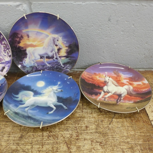 1015 - Eight Unicorn collectors plates