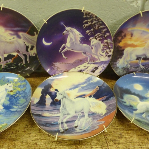 1015 - Eight Unicorn collectors plates