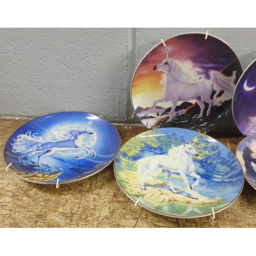 1015 - Eight Unicorn collectors plates