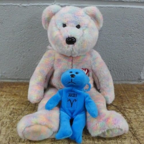 1028 - A collection of TY Beanie bears (6)