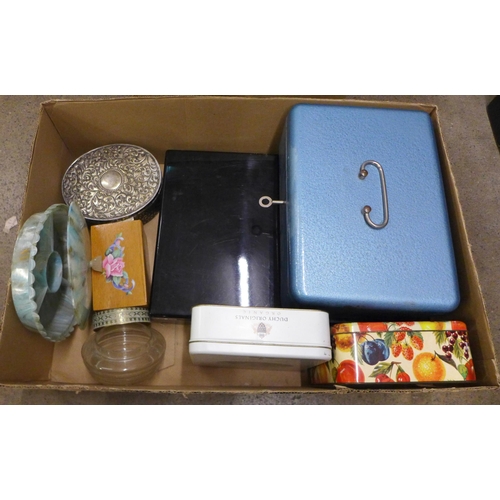 1031 - Miscellaneous empty jewellery boxes, jewellery cases, cash tin, etc. **PLEASE NOTE THIS LOT IS NOT E... 