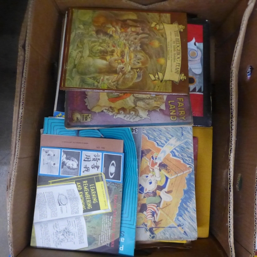 1046 - Three boxes of art books and three large Atlas including The Times tenth edition Atlas of the World ... 