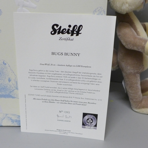 607 - A Steiff Bugs Bunny Limited Edition stuffed toy, No. 1093/2000