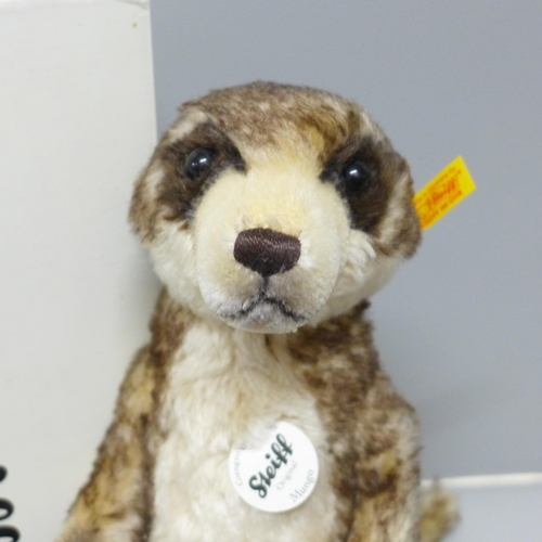 608 - A Steiff Mungo meerkat, boxed