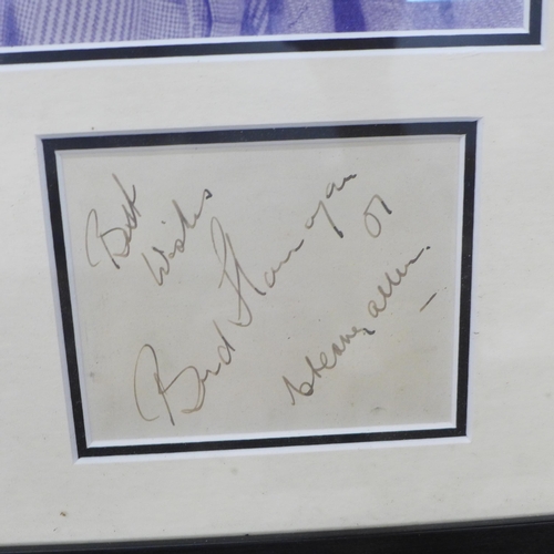 613 - A Flanagan & Allen autograph and photograph display, framed