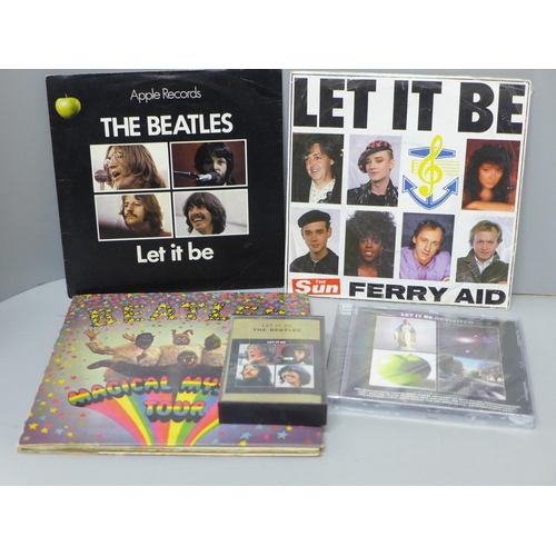 620 - The Beatles, Magicial Mystery Tour, Let It Be and Let It Be charity single, CD and cassette tape