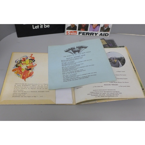 620 - The Beatles, Magicial Mystery Tour, Let It Be and Let It Be charity single, CD and cassette tape