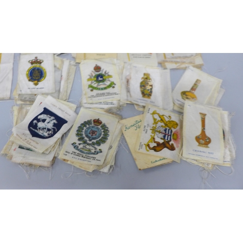 626 - 150+ plus cigarette card silks, military flags, tartans, football, etc.