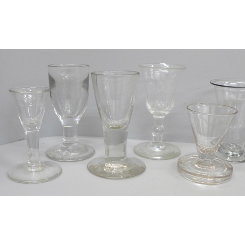 658 - A collection of eleven late 18th century/early 19th century glasses