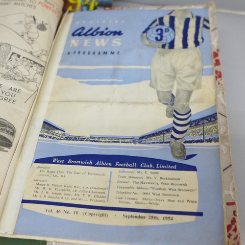 677 - Leicester City 1950s programmes (bound) and other related commemoratives