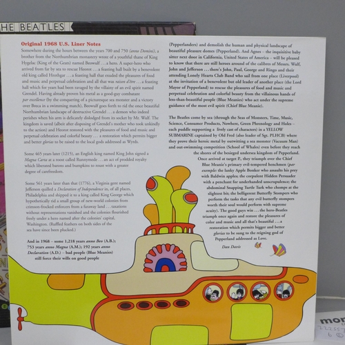 680 - The Beatles Yellow Submarine Japanese green vinyl LP record, EAS-70138 Mono and a Sgt Pepper's Lonel... 