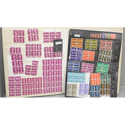 683 - Duplicated stock of mint pre-decimal machins in stock book