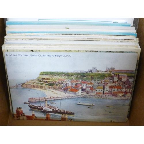 684 - A box of postcards, vintage to modern