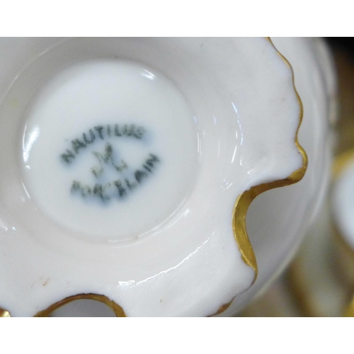 687 - A collection of cabinet tea cups and saucers including Royal Worcester, Davenport, Coalport, etc. to... 